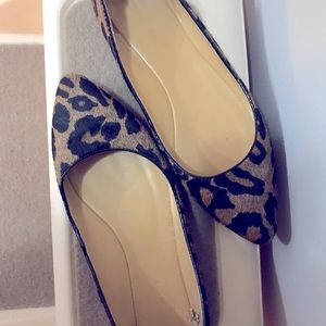 Nine West Leopard Calf Hair Flats || Size 7